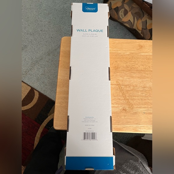 5.2 inch by 23.6 inch “home” wall plaque.  Never opened - Picture 2 of 3